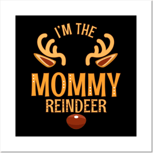 MOMMY Reindeer Matching Family Mom Christmas Posters and Art